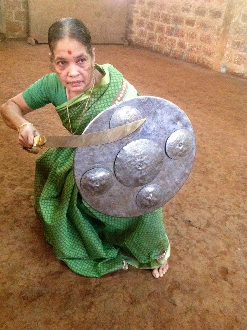 superheroesincolor:Defying age with a sword: Meenakshi Gurrukkal, Kerala’s grand old Kalaripay