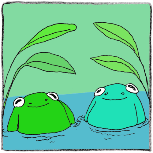 grebcomics: Just two cool frogs hanging out