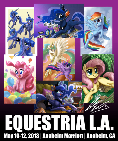 New prints for EQLA 2013! I might be going to Trot Con in Ohio and definitely going to EFNW in Washington state. Those are the other two chances you can get these. I might bring some to Gala Con in Germany.  More info about EQLA: http://equestriala.com/in