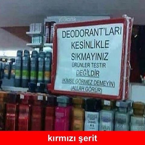 DEODORANTLAR
KESİNLİKLE
SIK...