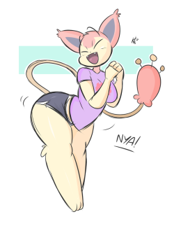 kilinah:  Pretty Skitty!  This month’s patreon sketch reward for Pomrawr! &lt;3 