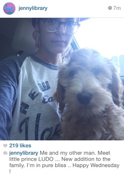 jennyleeisrad:  Jenny got a dog guys!! It’s so cute… but not as cute as her