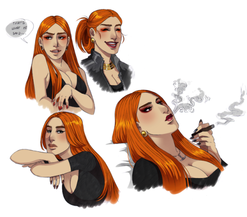 Did a lot of sketches of my girl Sonja. 