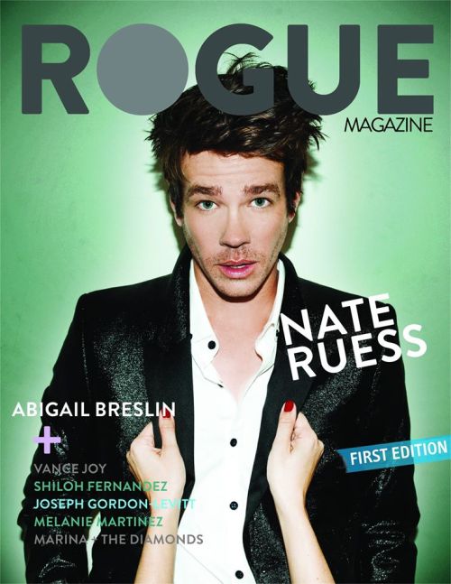 nateruessupdates: Nate on the cover of Rogue Magazine’s debut issue, photographed by Tyler Shi