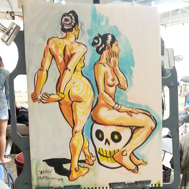 Another good night. #lifedrawing #nudes #ink #skullsinsteadofchairs