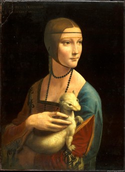 Void-Dance:  Painting By Leonardo Da Vinci: Portrait Of A Lady With An Ermine (Cecilia