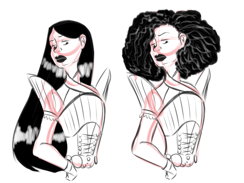 qunerdi:there are only two options regarding vivienne’s hairit’s either impossibly long and sleek an