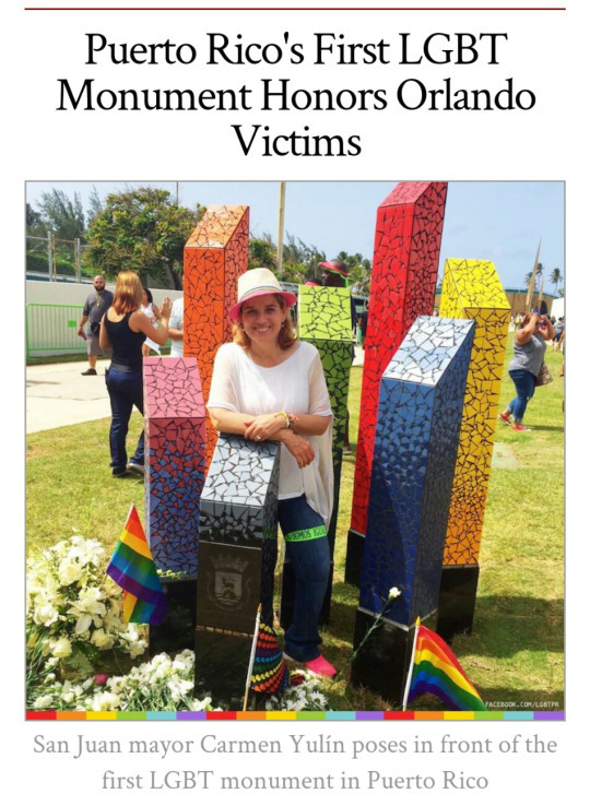 purelintrash:   The Advocate  Puerto Rico has unveiled its first LGBT monument, which also serves as a memorial to the 49 victims of the June 12 massacre at Orlando’s Pulse nightclub. Most of the people killed were LGBT and Latino, and a majority of