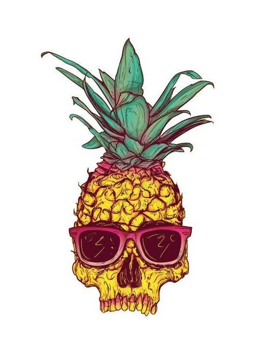 DRESS UP YOUR TECH — Pineapple Skull Wallpaper on We Heart It....