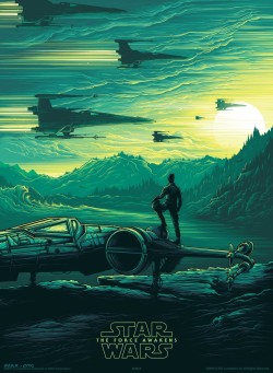 geekynerfherder:  ‘Star Wars: The Force Awakens’ by Dan Mumford, is the second of four exclusive prints that will be available as part of the ‘Star Wars Sundays’ promotion by AMC Theatres.Each Sunday, until January 10, if you purchase a ticket