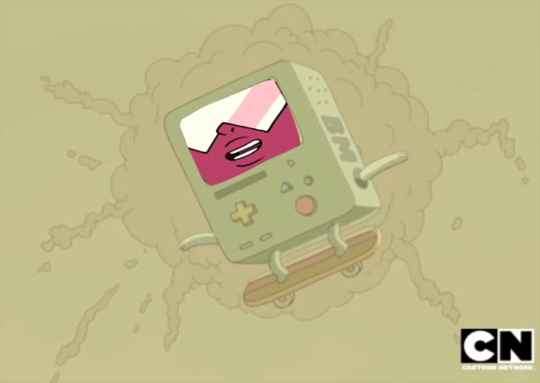 artemispanthar:   @emarelda  replied to your post “I just found out there’s a word for Garnet’s signature…”Imagine garnet in actual sunglasses on a skateboard doing a kickflip saying RADICAL or like BMO in that one episode of Adventure Time