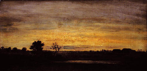 Twilight in Sologne, 1867, Theodore Rousseau