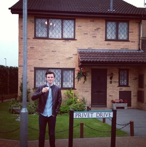 Chris Colfer visiting the set of Downton Abbey and Harry Potter! How can you not love this guy!? For