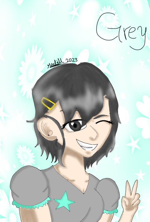 I Made This Around 2022 And Then I Completely Forgot About It Until Now. This Is My OC, Grey!