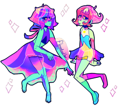 floredoodler:  shading and color practice w my fave gems 