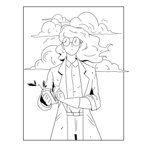 Inktober Day 8: The scientist.