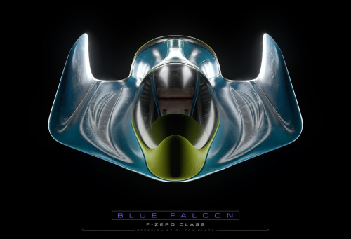 More angles of my Blue Falcon redesign for F-Zero / Glitch Black IG: @glitch_black