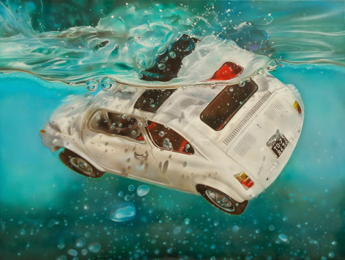 moarrrmagazine:  cars immersed in swimming pools - Marcello Petisci 