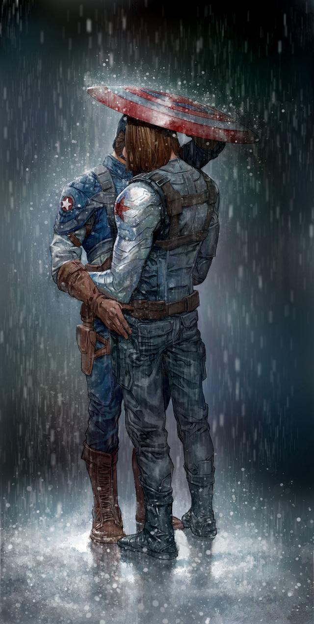 timsenblue:
“ Captain America:The Winter Soldier,Sebastian Stan .Chris Evans。Bucky Barnes ，Steve Rogers(from)
”