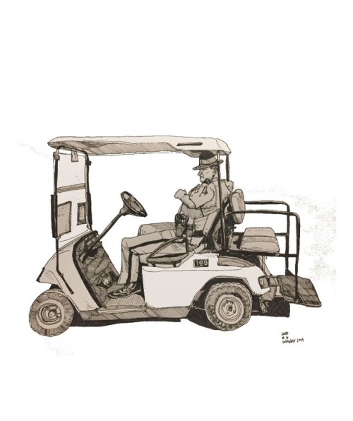 Day 6. Inktober 2019 is the year of the golf cart. 