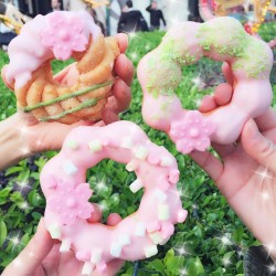 strawberrysandwich:  sharodactyl:  🌸🌸🌸 #Sakura #donuts from #misterdonut!🌸💕💖    