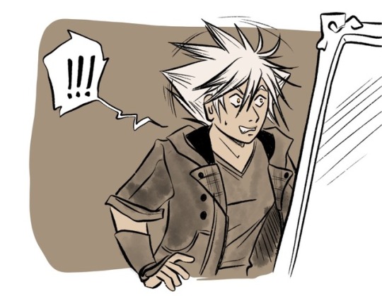 kingdomsaurushearts:  rakiah:  Another prompt about Sora’s wild hair from @kingdomsaurushearts . Can’t be tamed even for Soranort.  Phbbt *snort* Flawless xD
