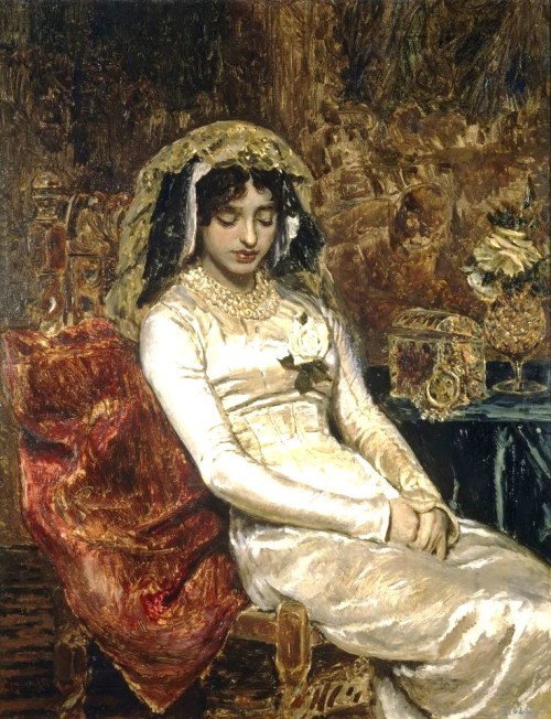 1882 Antonio Muñoz Degrain (Spanish artist, 1840-1924) Before the Wedding