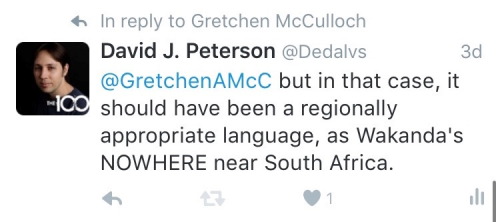 dedalvs:  My thoughts on using the real South African language Xhosa as the fictional Wakandan language in Captain America: Civil War. Also, for reference, here’s a map from Iron Man 2 showing the MCU placement of Wakanda (it’s the orange circle
