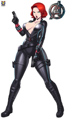 grimphantom:  kyoffie:  Hi guys.#Blackwidow from today.you can support mi work here https://www.patreon.com/kyoffieremember share &lt;3  With that face, i can tell that outfit is too tight :P