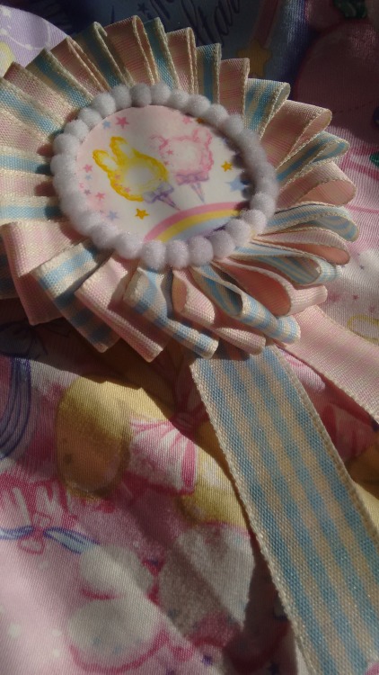 I made a rosette to match Cotton Candy Shop!