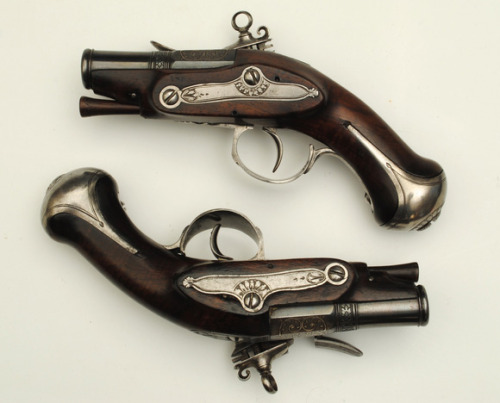 A pair of Spanish made miquelet pistols.1810.As seen for sale by Hansord at the following:http://www