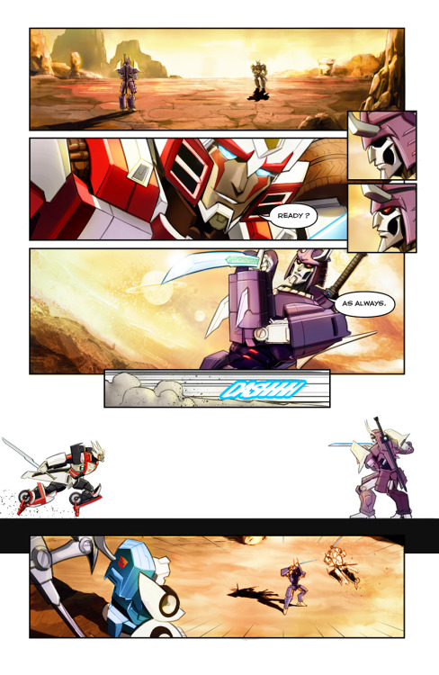 slnoonsh: Untitled page 1 I do this for fun. Drift vs Cyclonus =))) 
