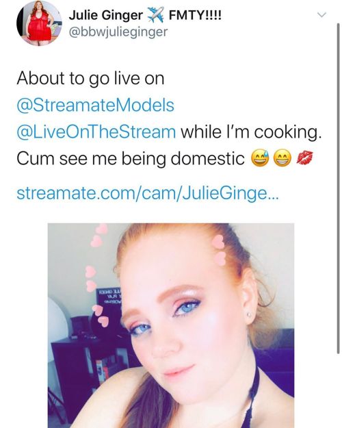 Make sure to follow my Twitter @bbwjulieginger #smconnect #camgirl #twitterposts #sexyredhead (at Pa