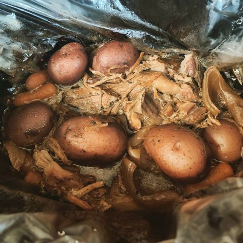 Pork Roast in the Crock Pot for dinner. Nothing like coming home to the smell of dinner all ready fo