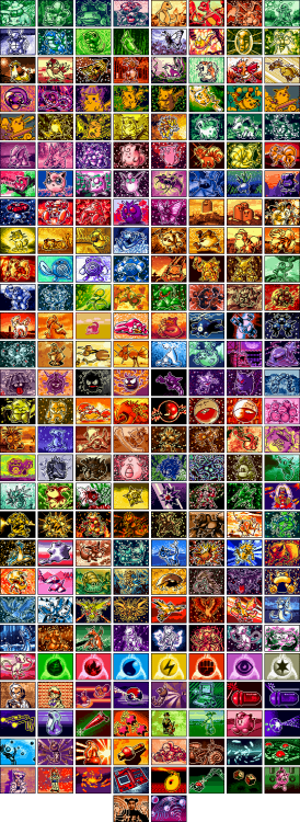 spritegraphic: Card Sprites from the Pokémon Trading Card Game on GBC. Ripped by Nemu on TSR.