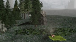 A couple of people have asked what map I used for the woods in the last pic.  It’s not a map, just a scene build in front of a screenshot from the game.