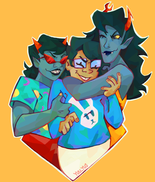 some mischievous blue ladies