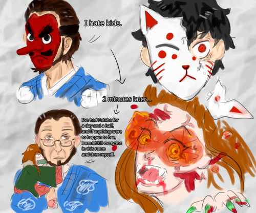 huxianposts:i’m a weakass and couldn’t help combining two of my current favorite things: p5/kny AUAk