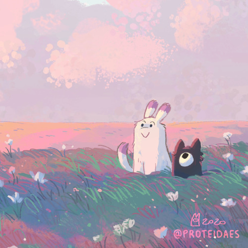 It&rsquo;s the last of the ko-fi wallpapers for 2020!! Reggie and Emily enjoy a very pink sunset