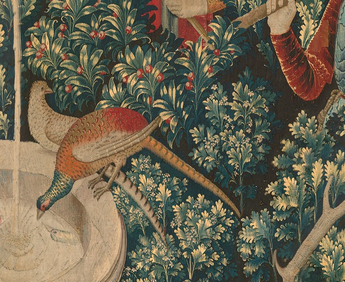 renaissance-art:  Details from The Unicorn is Found of the Unicorn Tapestries