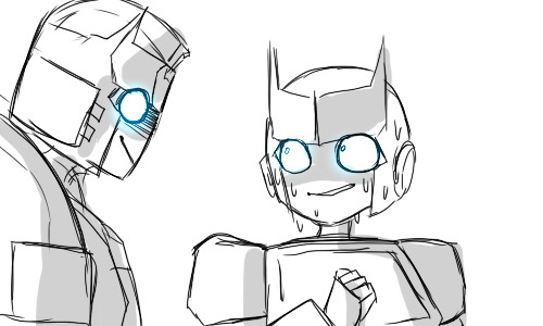 dobe-qj:  tinyglitch:  dobe-qj:  tinyglitch:  dobe-qj:  tinyglitch replied to your photo:yea hello  oh hi  yea wassup  nothing  just so excited to see you   uh… i think you chose wrong Ratchet…   shhhhhh   Ironhide… help