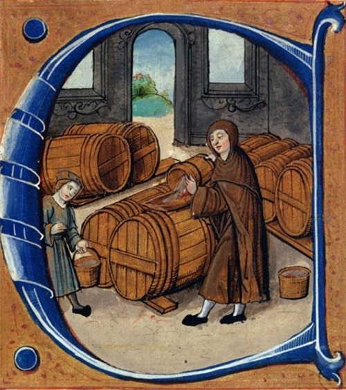 Wine Production in the Middle Ages, from the ‘Redevancier de Saint-Germain-des-Pres’ (de