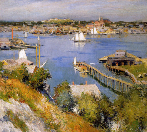 willard-metcalf: Gloucester harbour Sun, 1895, Willard Metcalf