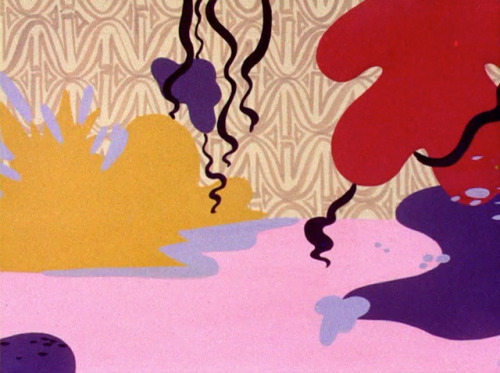 Backgrounds from Wackiki Wabbit (1943), a Bugs Bunny cartoon directed by Chuck Jones