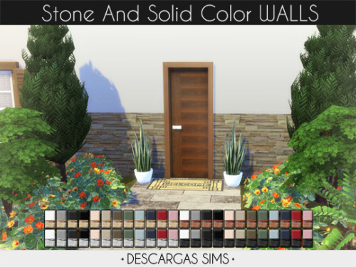 Stone and Solid Color Walls-48 swatchesDOWNLOAD! ◈◈◈◈◈◈◈◈PATREON ❤