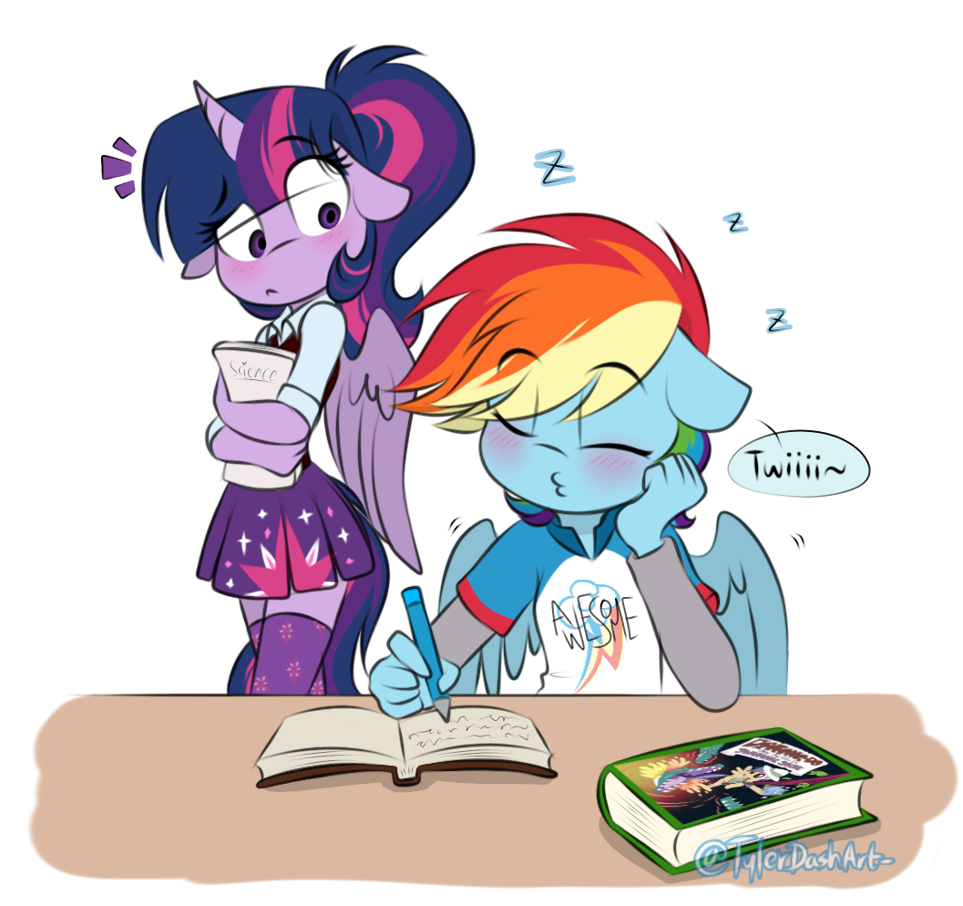 tylerdashart:  “Twi~” “Rainbow Dash? Are you dream talking??”  A TwiDash