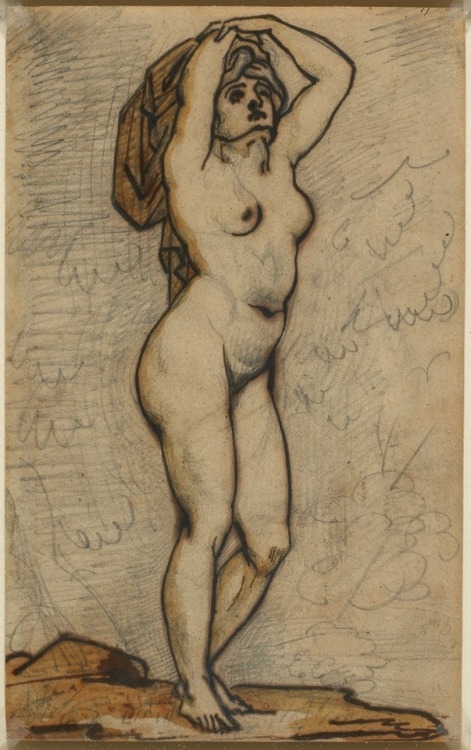 centuriespast:Théodore GéricaultFemale Nudec. 1816National Gallery of Canada