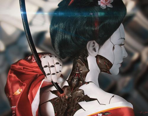 Android Legacy :: Cyborg Geisha . New piece for my Android Legacy series in ages - and also a worksh