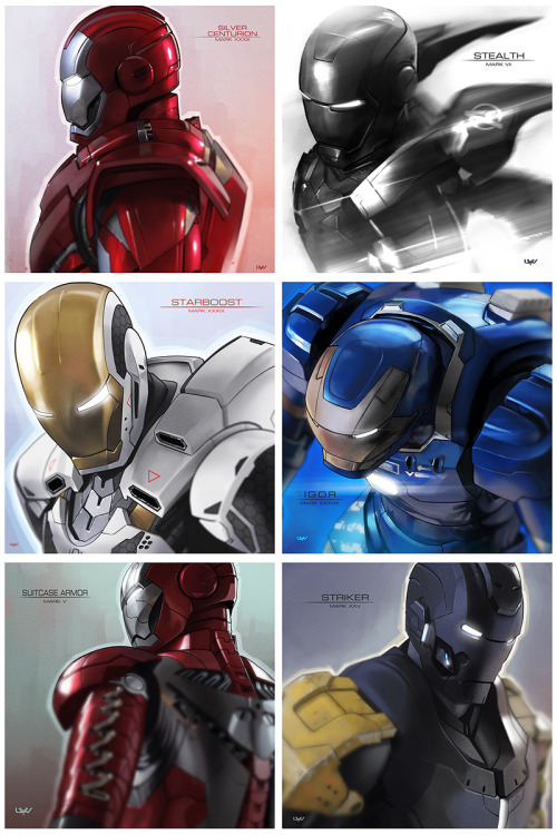 Iron Man Suits by Yvan “ Wyv “ QuinetSociety6 : https://society6.com/wyvart/prints?show=newPatreon: 