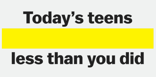 vox:The kids are all right.We know this because every two years, the federal government asks thousan